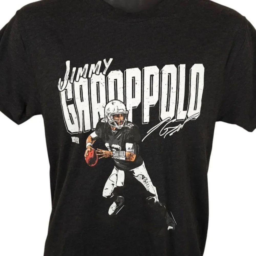 Jimmy Garoppolo T Shirt Mens Size Small Black Las Vegas Raiders NFL Football